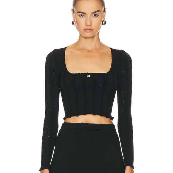 Alexander wang black hardware long sleeve T-shirt - Picture 1 of 8